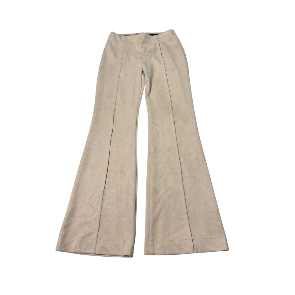 Fifteen Twenty Los Angeles Tan Faux Suede Flare High Rise USA Womens S W27 L31